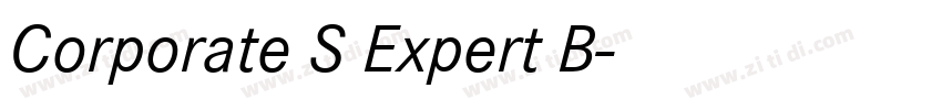 Corporate S Expert B字体转换